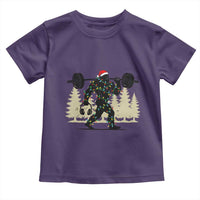 Bigfoot Gym Christmas Toddler T Shirt Funny Sasquatch Bodybuilding Weightlifting - Wonder Print Shop
