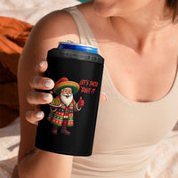 Funny Santa Taco Mexican 4 in 1 Can Cooler Tumbler Let Us Taco About It - Wonder Print Shop