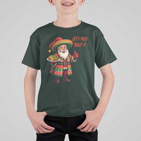 Funny Santa Taco Mexican T Shirt For Kid Let Us Taco About It - Wonder Print Shop