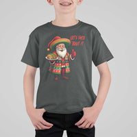 Funny Santa Taco Mexican T Shirt For Kid Let Us Taco About It - Wonder Print Shop