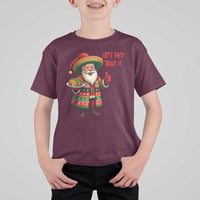 Funny Santa Taco Mexican T Shirt For Kid Let Us Taco About It - Wonder Print Shop