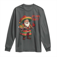 Funny Santa Taco Mexican Long Sleeve Shirt Let Us Taco About It - Wonder Print Shop
