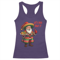 Funny Santa Taco Mexican Racerback Tank Top Let Us Taco About It - Wonder Print Shop