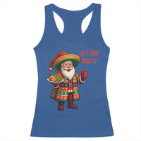 Funny Santa Taco Mexican Racerback Tank Top Let Us Taco About It - Wonder Print Shop