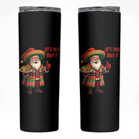 Funny Santa Taco Mexican Skinny Tumbler Let Us Taco About It - Wonder Print Shop