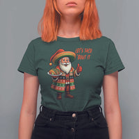 Funny Santa Taco Mexican T Shirt For Women Let Us Taco About It - Wonder Print Shop