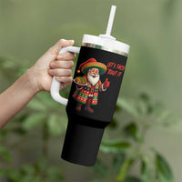 Funny Santa Taco Mexican Tumbler With Handle Let Us Taco About It - Wonder Print Shop