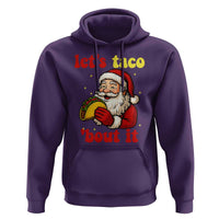 Funny Santa Taco Hoodie Let Us Taco About It - Wonder Print Shop