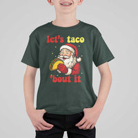 Funny Santa Taco T Shirt For Kid Let Us Taco About It - Wonder Print Shop