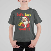 Funny Santa Taco T Shirt For Kid Let Us Taco About It - Wonder Print Shop