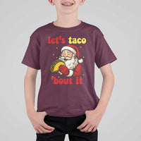 Funny Santa Taco T Shirt For Kid Let Us Taco About It - Wonder Print Shop