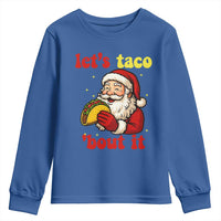 Funny Santa Taco Youth Sweatshirt Let Us Taco About It - Wonder Print Shop