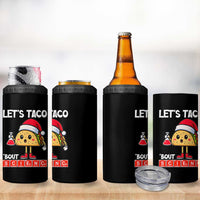 Funny Taco Mexican Christmas 4 in 1 Can Cooler Tumbler Let Us Taco About Science - Wonder Print Shop