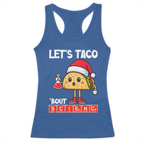 Funny Taco Mexican Christmas Racerback Tank Top Let Us Taco About Science - Wonder Print Shop