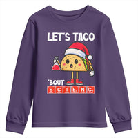Funny Taco Mexican Christmas Youth Sweatshirt Let Us Taco About Science - Wonder Print Shop