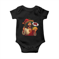 Funny Jesus Taco Mexican Baby Onesie Let Us Taco About Jesus - Wonder Print Shop