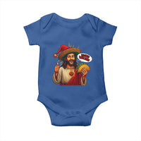 Funny Jesus Taco Mexican Baby Onesie Let Us Taco About Jesus - Wonder Print Shop