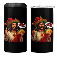 Funny Jesus Taco Mexican 4 in 1 Can Cooler Tumbler Let Us Taco About Jesus - Wonder Print Shop
