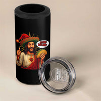 Funny Jesus Taco Mexican 4 in 1 Can Cooler Tumbler Let Us Taco About Jesus - Wonder Print Shop