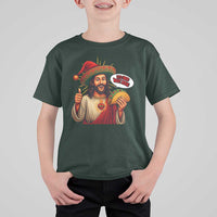 Funny Jesus Taco Mexican T Shirt For Kid Let Us Taco About Jesus - Wonder Print Shop