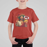 Funny Jesus Taco Mexican T Shirt For Kid Let Us Taco About Jesus - Wonder Print Shop