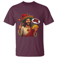 Funny Jesus Taco Mexican T Shirt Let Us Taco About Jesus - Wonder Print Shop