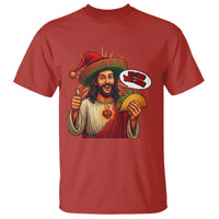 Funny Jesus Taco Mexican T Shirt Let Us Taco About Jesus - Wonder Print Shop