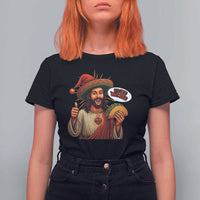 Funny Jesus Taco Mexican T Shirt For Women Let Us Taco About Jesus - Wonder Print Shop