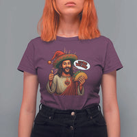 Funny Jesus Taco Mexican T Shirt For Women Let Us Taco About Jesus - Wonder Print Shop