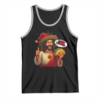 Funny Jesus Taco Mexican Tank Top Let Us Taco About Jesus - Wonder Print Shop