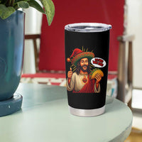 Funny Jesus Taco Mexican Tumbler Cup Let Us Taco About Jesus - Wonder Print Shop