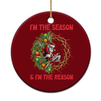 Santa Xmas Ceramic Ornament Baby Jesus Christian Xmas - Wonder Print Shop