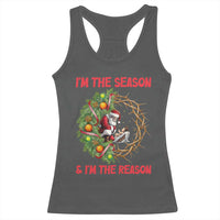 Santa Christmas Racerback Tank Top Baby Jesus Christian Xmas - Wonder Print Shop