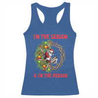 Santa Christmas Racerback Tank Top Baby Jesus Christian Xmas - Wonder Print Shop