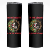 Santa Christmas Skinny Tumbler Baby Jesus Christian Xmas - Wonder Print Shop