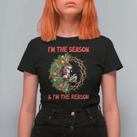 Santa Christmas T Shirt For Women Baby Jesus Christian Xmas - Wonder Print Shop