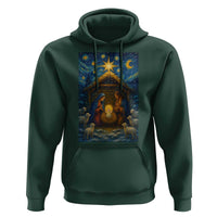 Jesus Christmas Hoodie Starry Night Nativity Scene Xmas - Wonder Print Shop