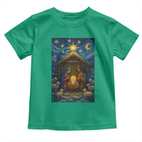 Jesus Christmas Toddler T Shirt Starry Night Nativity Scene Xmas - Wonder Print Shop