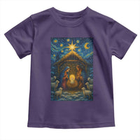 Jesus Christmas Toddler T Shirt Starry Night Nativity Scene Xmas - Wonder Print Shop