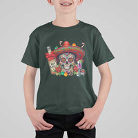 Cinco De Mayo Christmas T Shirt For Kid Mexican Sugar Skull Sombrero Tequila Party - Wonder Print Shop