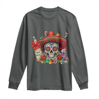 Cinco De Mayo Christmas Long Sleeve Shirt Mexican Sugar Skull Sombrero Tequila Party - Wonder Print Shop