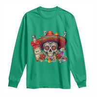 Cinco De Mayo Christmas Long Sleeve Shirt Mexican Sugar Skull Sombrero Tequila Party - Wonder Print Shop