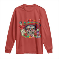 Cinco De Mayo Christmas Long Sleeve Shirt Mexican Sugar Skull Sombrero Tequila Party - Wonder Print Shop