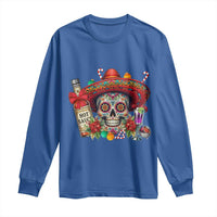 Cinco De Mayo Christmas Long Sleeve Shirt Mexican Sugar Skull Sombrero Tequila Party - Wonder Print Shop