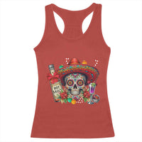 Cinco De Mayo Christmas Racerback Tank Top Mexican Sugar Skull Sombrero Tequila Party - Wonder Print Shop