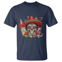 Cinco De Mayo Christmas T Shirt Mexican Sugar Skull Sombrero Tequila Party - Wonder Print Shop