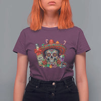 Cinco De Mayo Christmas T Shirt For Women Mexican Sugar Skull Sombrero Tequila Party - Wonder Print Shop