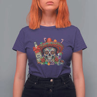 Cinco De Mayo Christmas T Shirt For Women Mexican Sugar Skull Sombrero Tequila Party - Wonder Print Shop