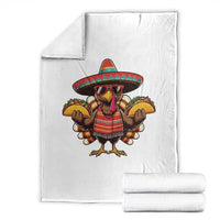 Funny Thanksgiving Turkey Throw Blanket Taco Mexican Christmas - Wonder Print Shop