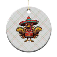 Funny Thanksgiving Turkey Ceramic Ornament Taco Mexican Xmas - Wonder Print Shop